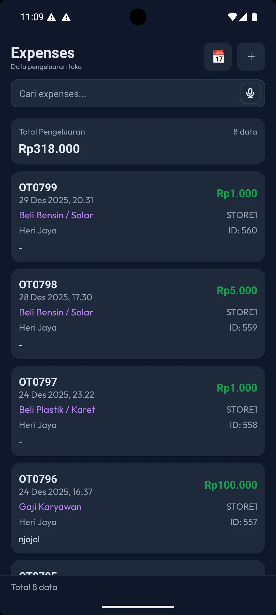 1 pengeluaran dark