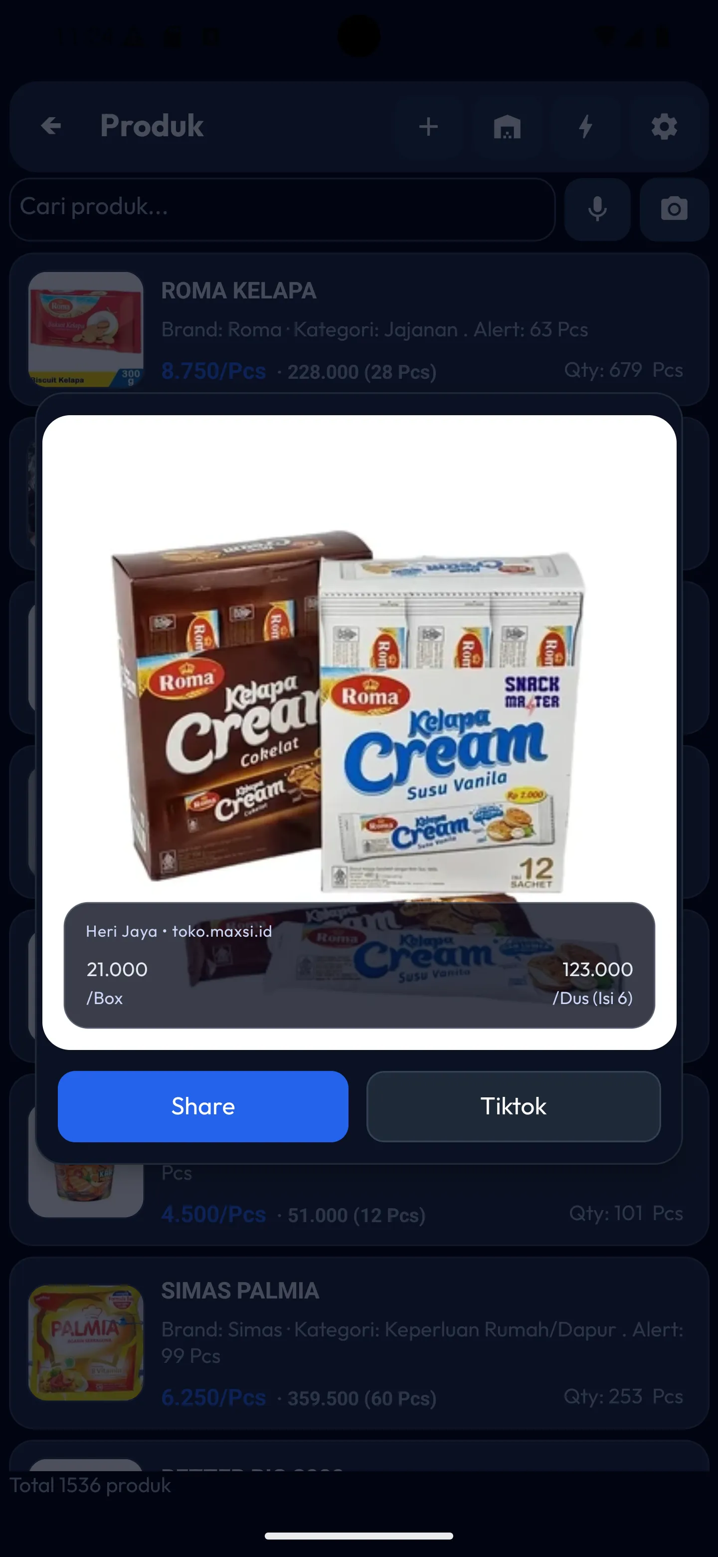 3 share produk dark