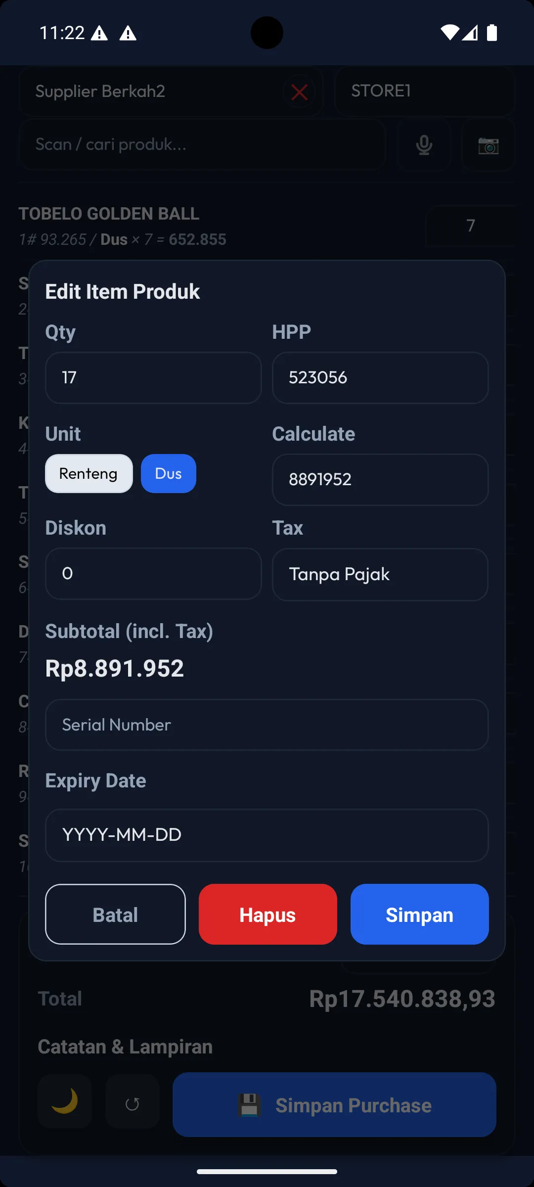 4 edit produk pembelien dark