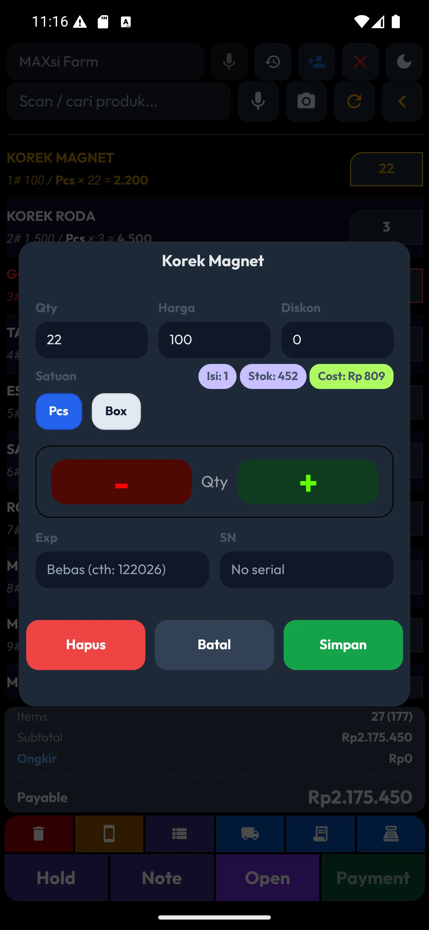 4 pos edit item dark