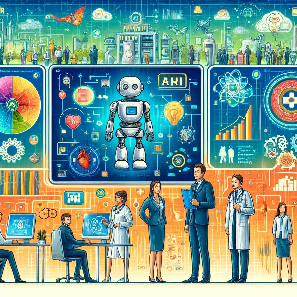 Pameran teknologi AI dalam kedokteran dan kesehatan.