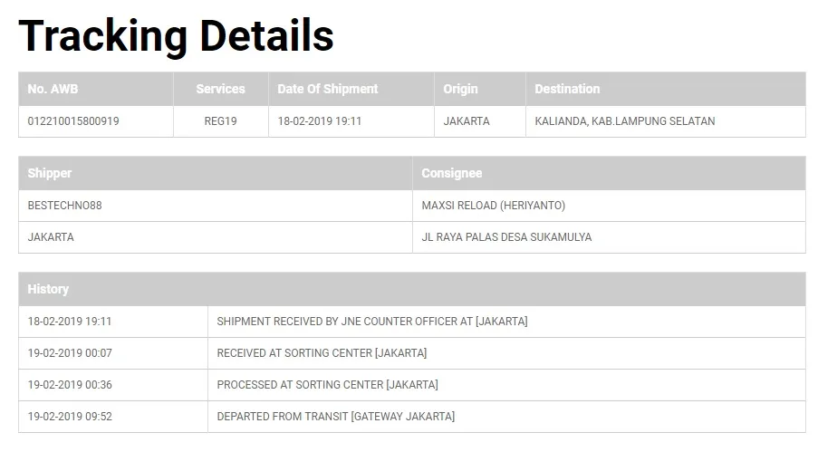 Arti-Status-Pengiriman-Paket-JNE-Online-dari-Jakarta