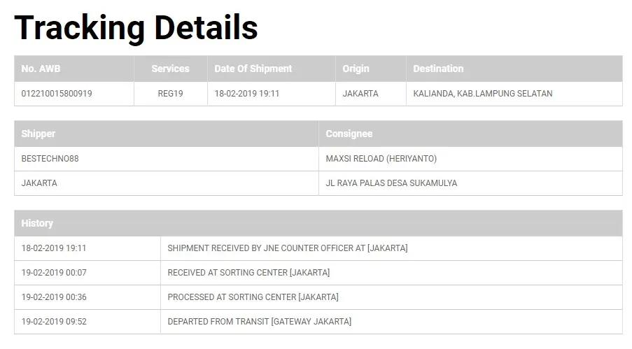 Arti-Status-Pengiriman-Paket-JNE-Online-dari-Jakarta