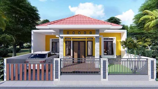 Denah Rumah ukuran 9 X 12 M