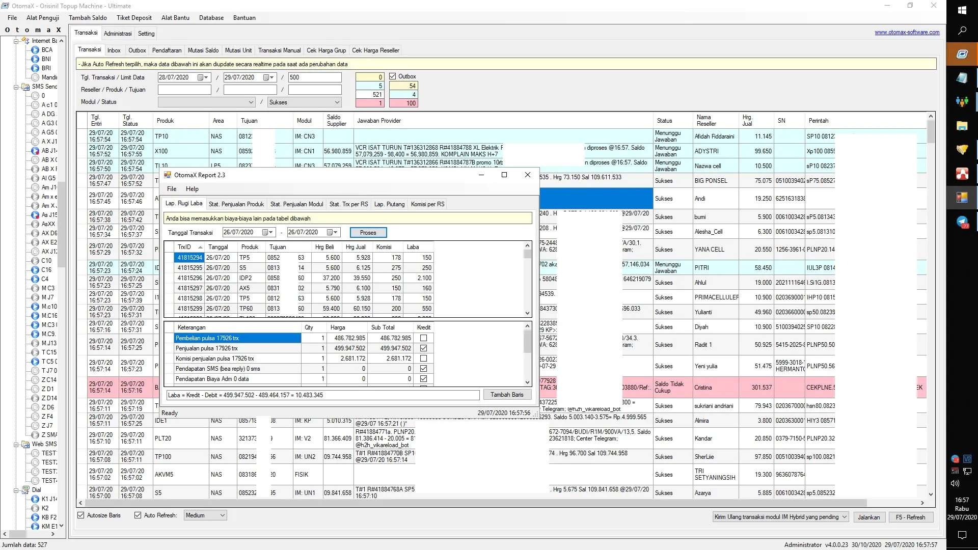 Jual OtomaX Resmi Software Server Pulsa Terbaik