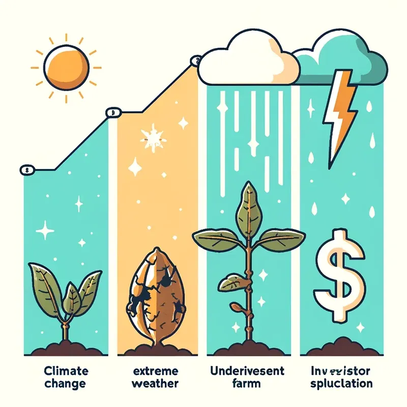 Perubahan iklim, cuaca ekstrem, pertanian terbelakang, spekulasi investor.