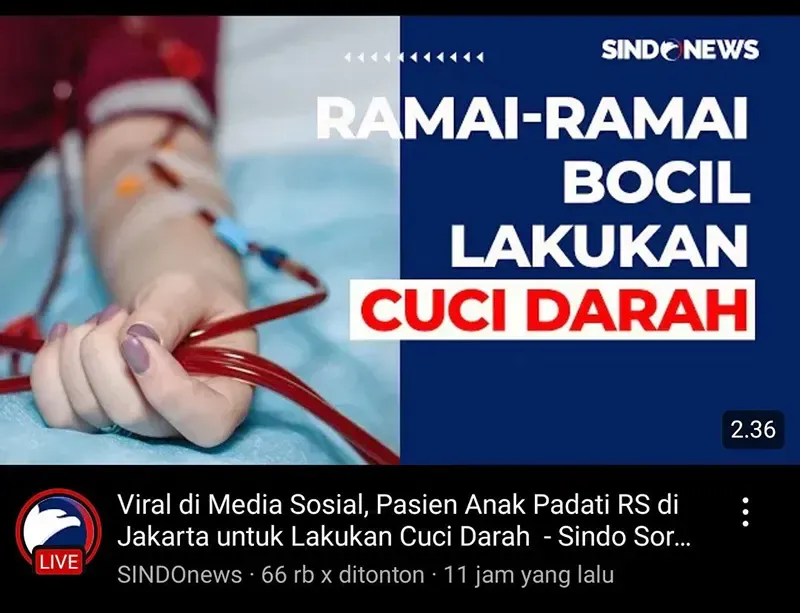 Penyebab Anak Harus Melakukan Cuci Darah dan Solusinya