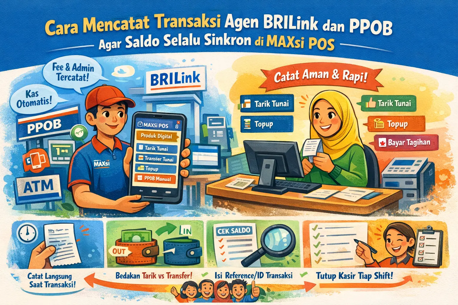 Cara Mencatat Transaksi Agen BRILink dan PPOB