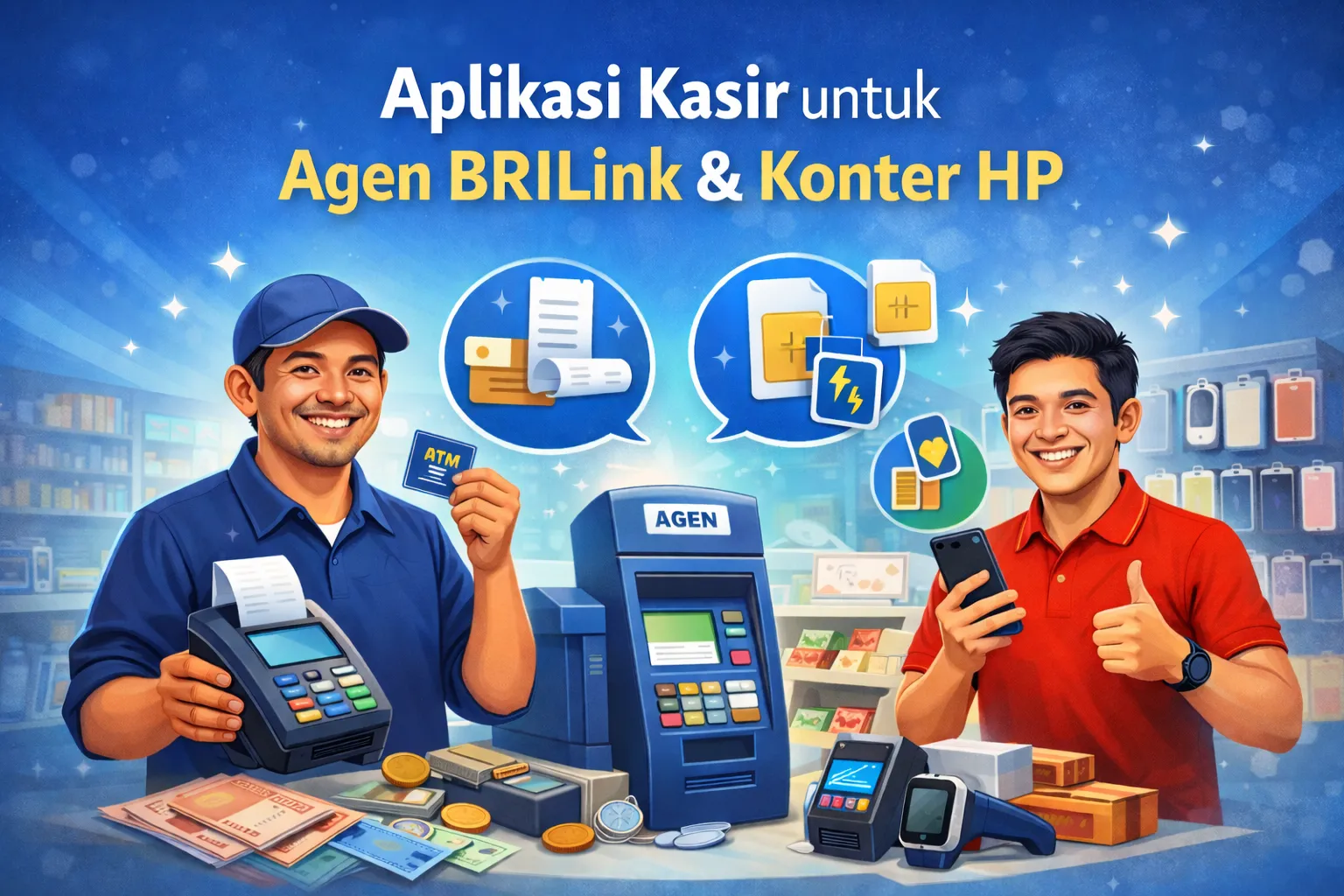 POS for agent banking (CICO) and mobile phone shop