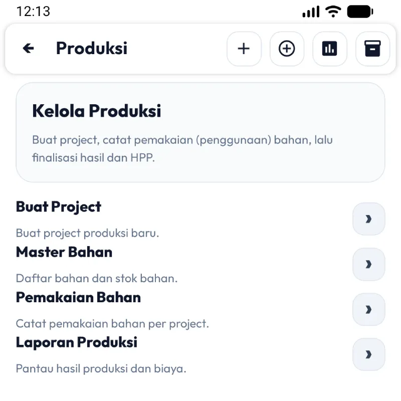 Aplikasi kasir UMKM produksi pertanian, perkebunan, dan perikanan