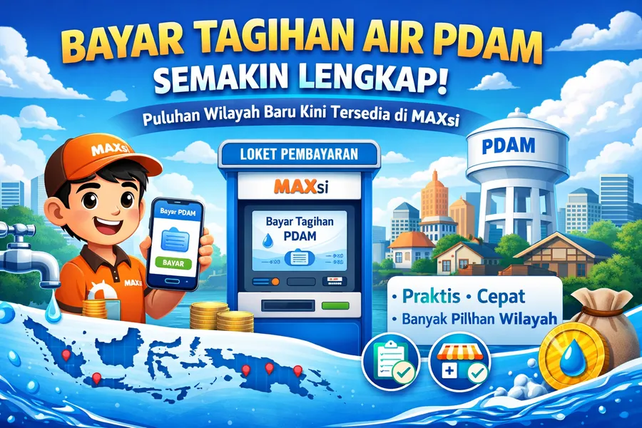 Layanan Bayar Tagihan Air PDAM di MAXsi Kini Semakin Lengkap