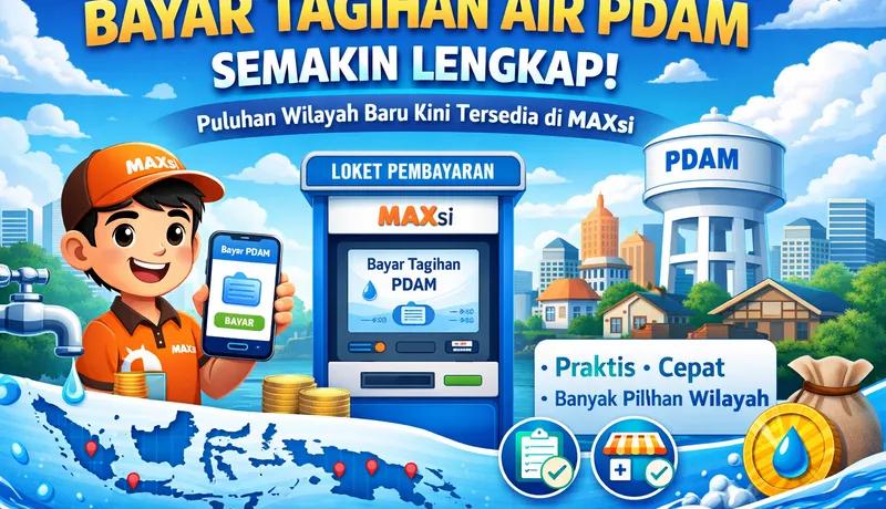 Layanan Bayar Tagihan Air PDAM di MAXsi Kini Semakin Lengkap