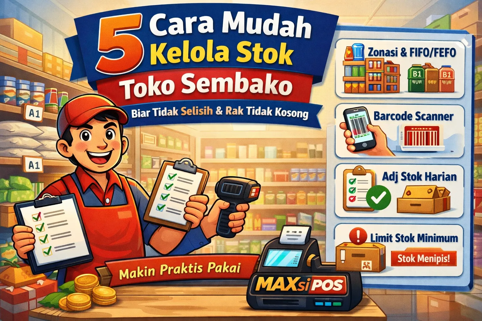 5 Cara Mudah Kelola Stok Toko Sembako 