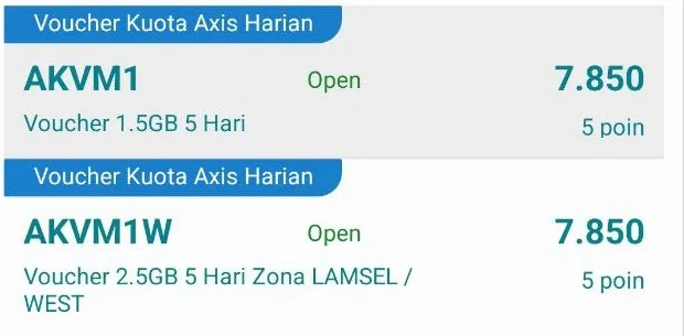 contoh harga agen kuota