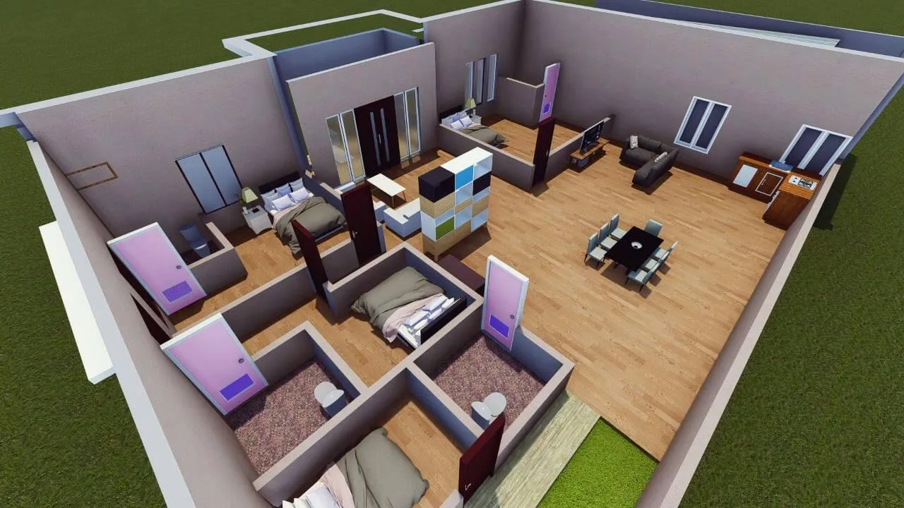 desain interior denah