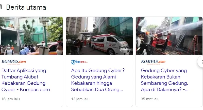 Efek Gedung Cyber 1 Jakarta Kebakaran Kami Pindah Server