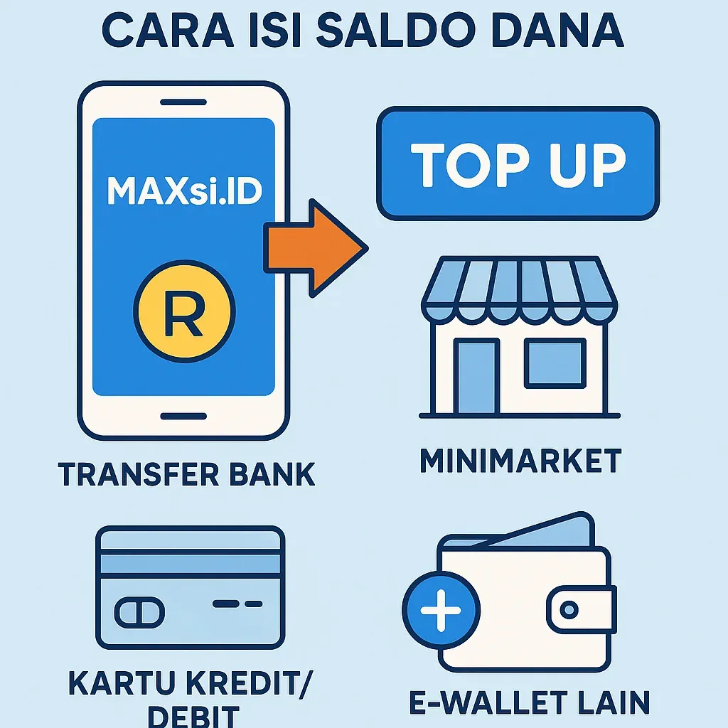 Perbandingan metode isi saldo DANA via MAXsi.ID vs metode lain