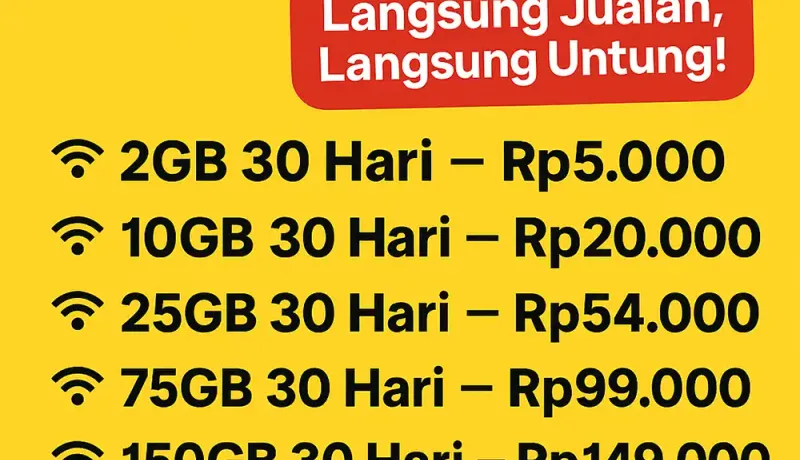Agen Kuota Termurah Indosat 2025: Harga Grosir Mulai Rp5.000!