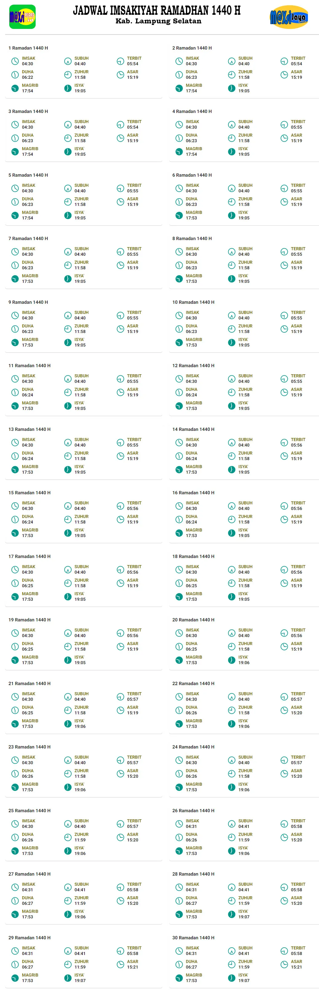 jadwal-isakiyah-ramadhan-1440-h-lampung-selatan