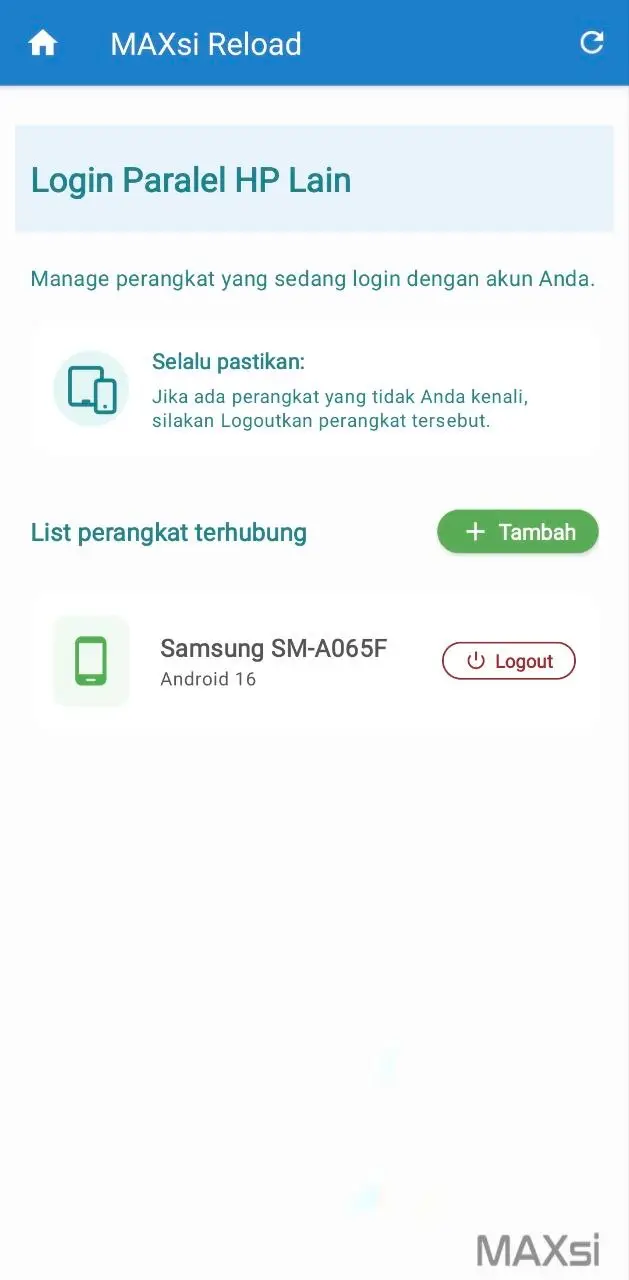 HP kedua berhasil masuk ke daftar perangkat terhubung