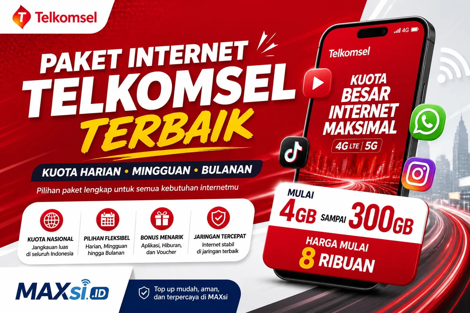Paket Internet Terbaik Telkomsel