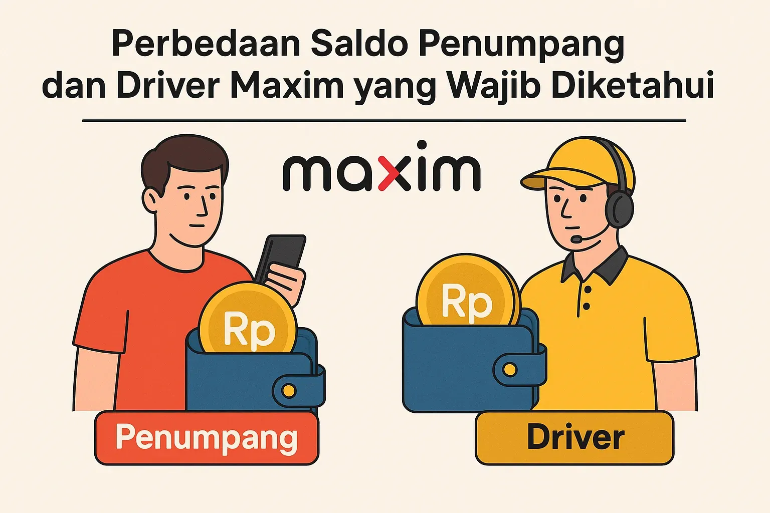 Perbedaan Saldo Penumpang dan Driver Maxim
