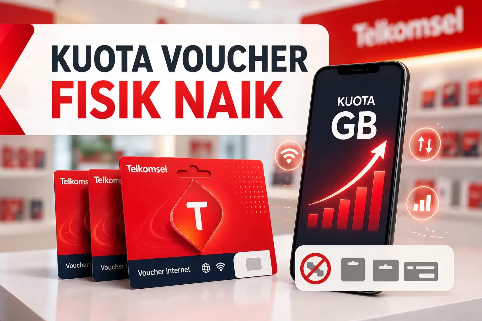 Perubahan kuota voucher fisik Telkomsel