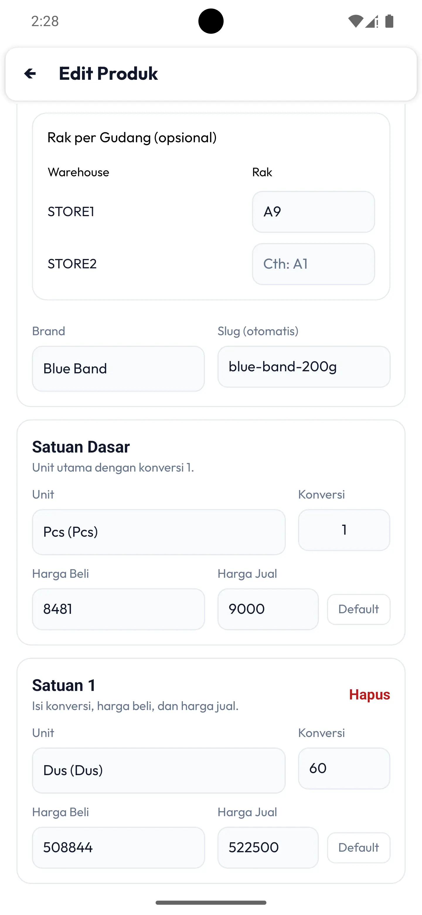 aplikasi kasir toko sembako dengan sistem rak produk