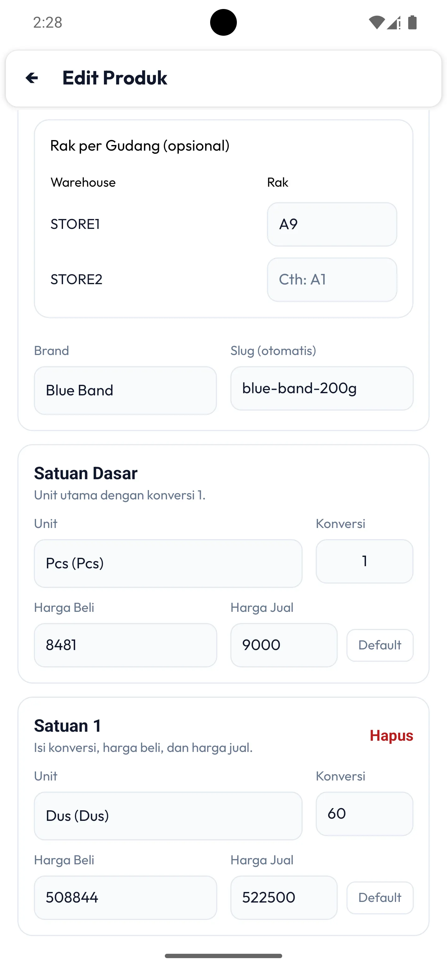aplikasi kasir toko sembako dengan sistem rak produk