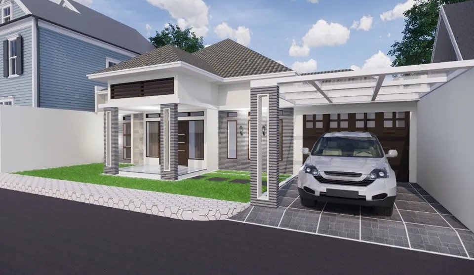 Rumah Minimalis Modern 1 Lantai beserta Denah