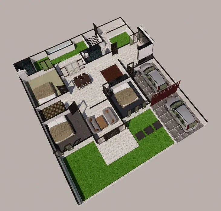 Rumah Minimalis Modern 1 Lantai beserta Denah