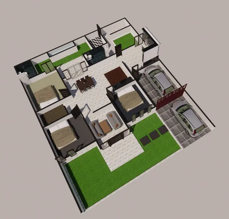 Rumah Minimalis Modern 1 Lantai beserta Denah