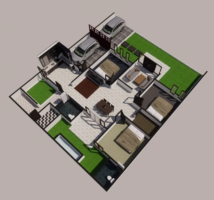 Rumah Minimalis Modern 1 Lantai beserta Denah