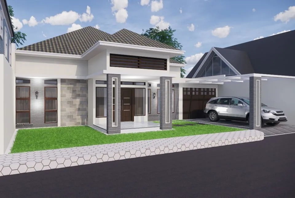 Rumah Minimalis Modern 1 Lantai beserta Denah
