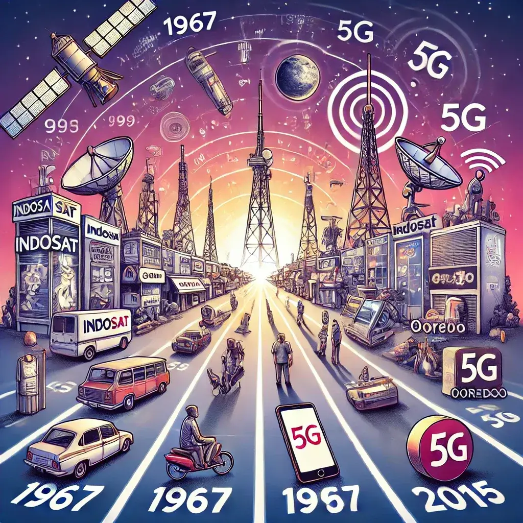 Ilustrasi Sejarah Indosat