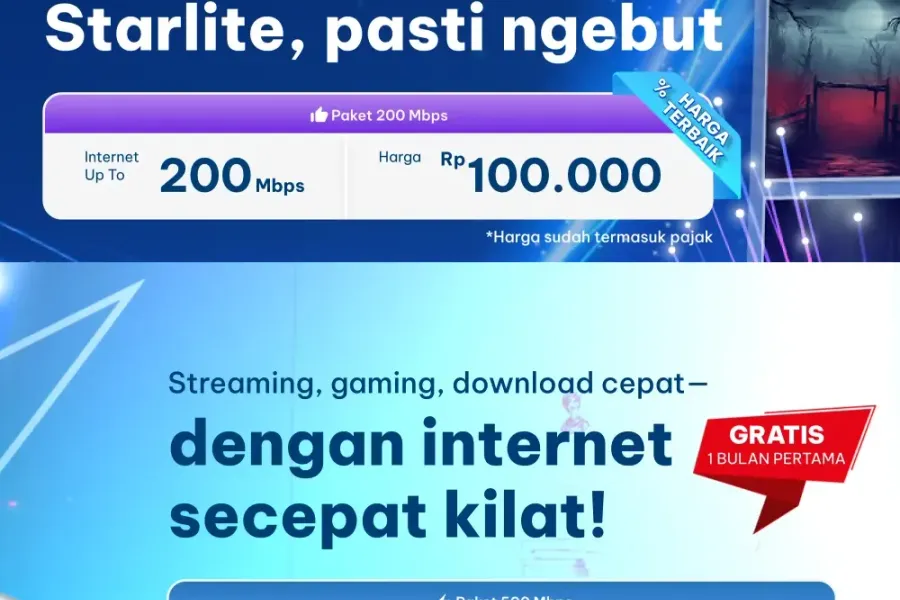 Starlite: Internet Murah Super Cepat Rp100 Ribu 200 Mbps!