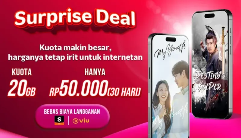 Telkomsel Surprise Deal 20GB Cuma Rp50.000 – Kuota Melimpah Harga Tetap Irit!