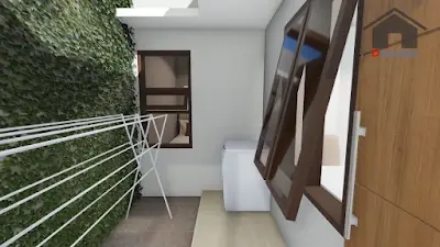 Denah Rumah ukuran 9 X 12 M