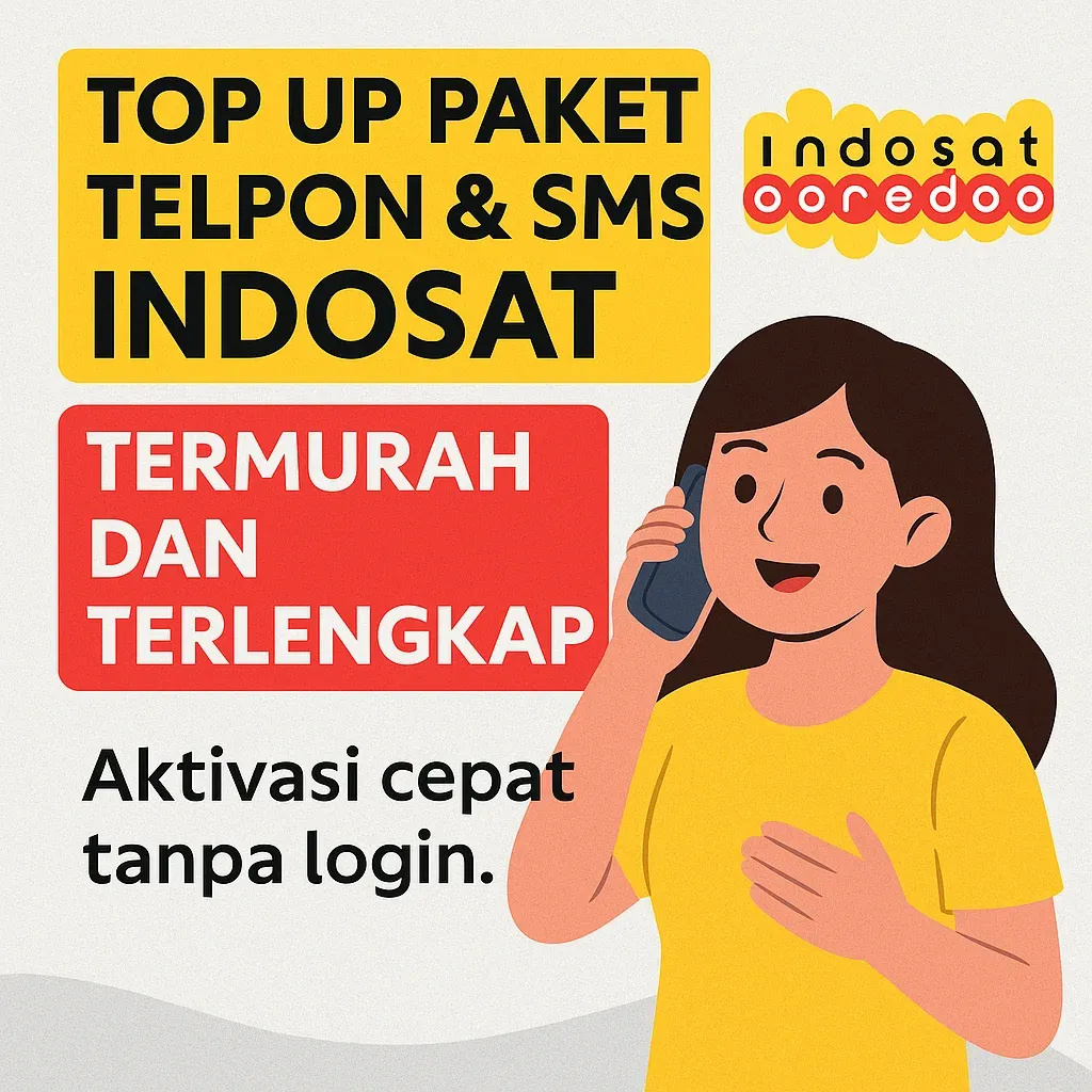 Top Up Paket Telpon dan SMS Indosat Murah