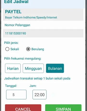 Panduan Penggunaan Fitur Transaksi Terjadwal